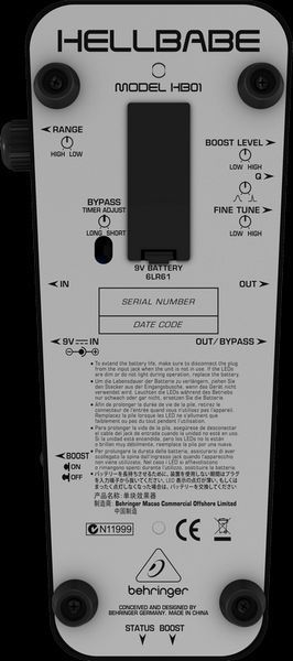Педаль эффектов Behringer Hellbabe HB01 2093864902 фото
