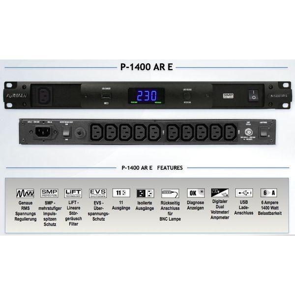 Регулятор напряжения питания Furman P-1400 AR E 585421 фото