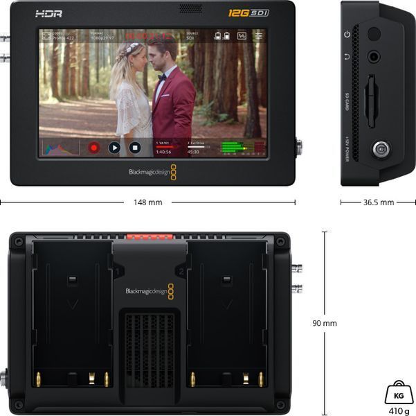 Стримінговий монітор Blackmagic Design Video Assist 5" 12G HDR 6643424 фото